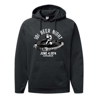 Ten Cent Beer Night Cleveland CLE Baseball Performance Fleece Hoodie