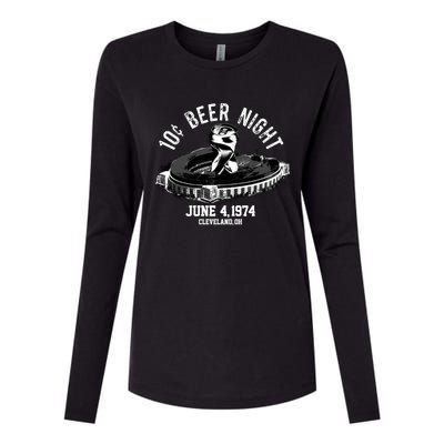 Ten Cent Beer Night Cleveland CLE Baseball Womens Cotton Relaxed Long Sleeve T-Shirt