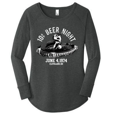 Ten Cent Beer Night Cleveland CLE Baseball Women's Perfect Tri Tunic Long Sleeve Shirt