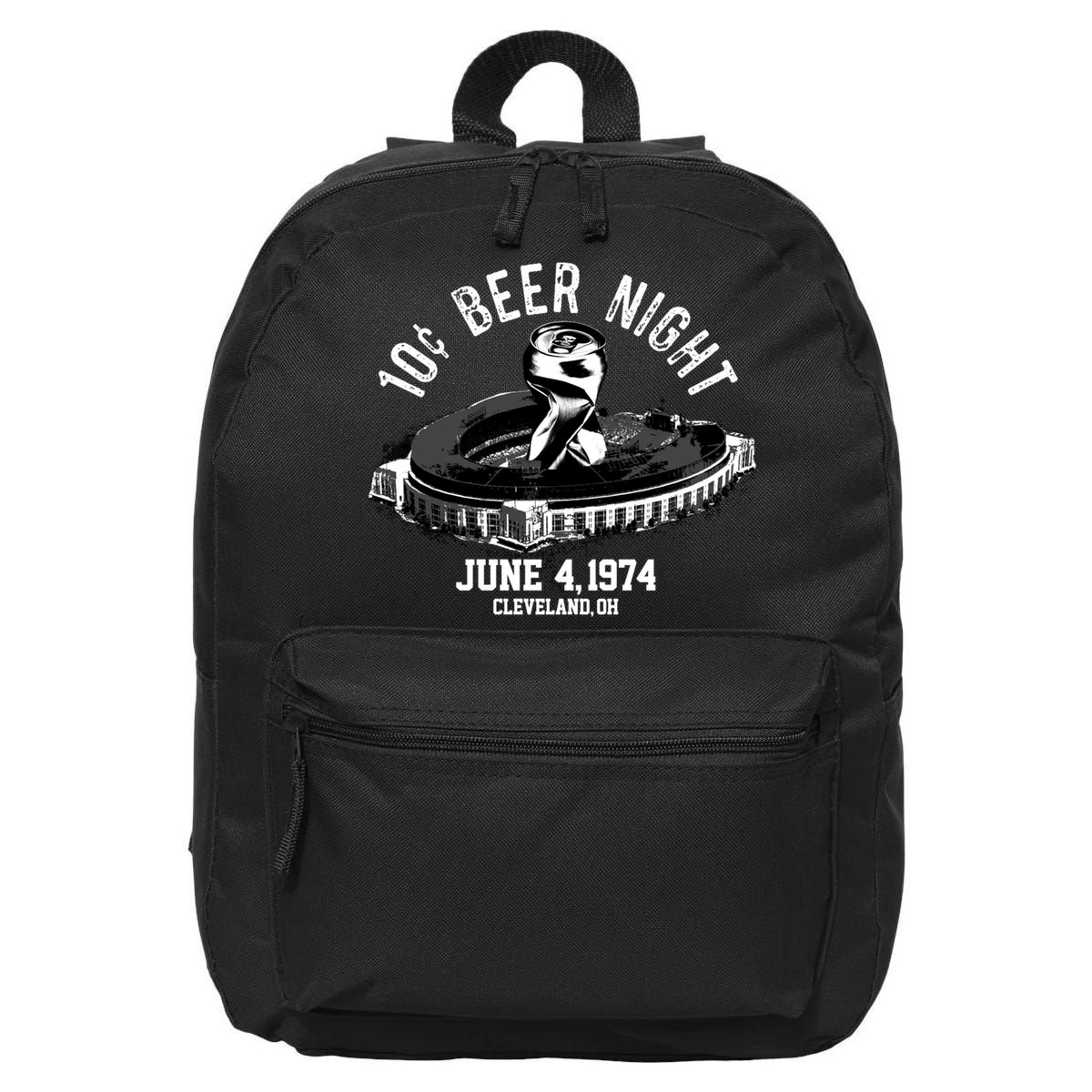 Ten Cent Beer Night Cleveland CLE Baseball 16 in Basic Backpack