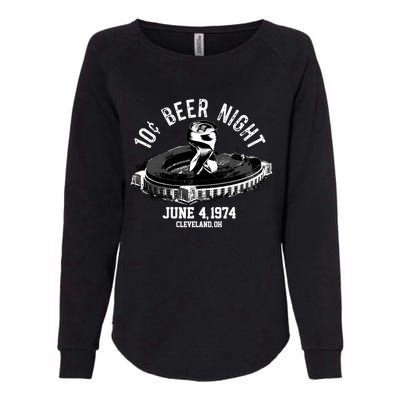 Ten Cent Beer Night Cleveland CLE Baseball Womens California Wash Sweatshirt