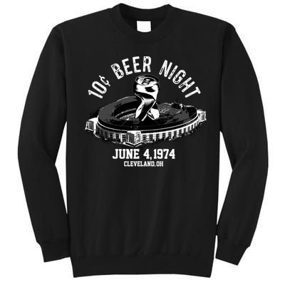 Ten Cent Beer Night Cleveland CLE Baseball Tall Sweatshirt