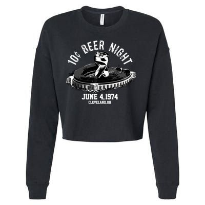 Ten Cent Beer Night Cleveland CLE Baseball Cropped Pullover Crew