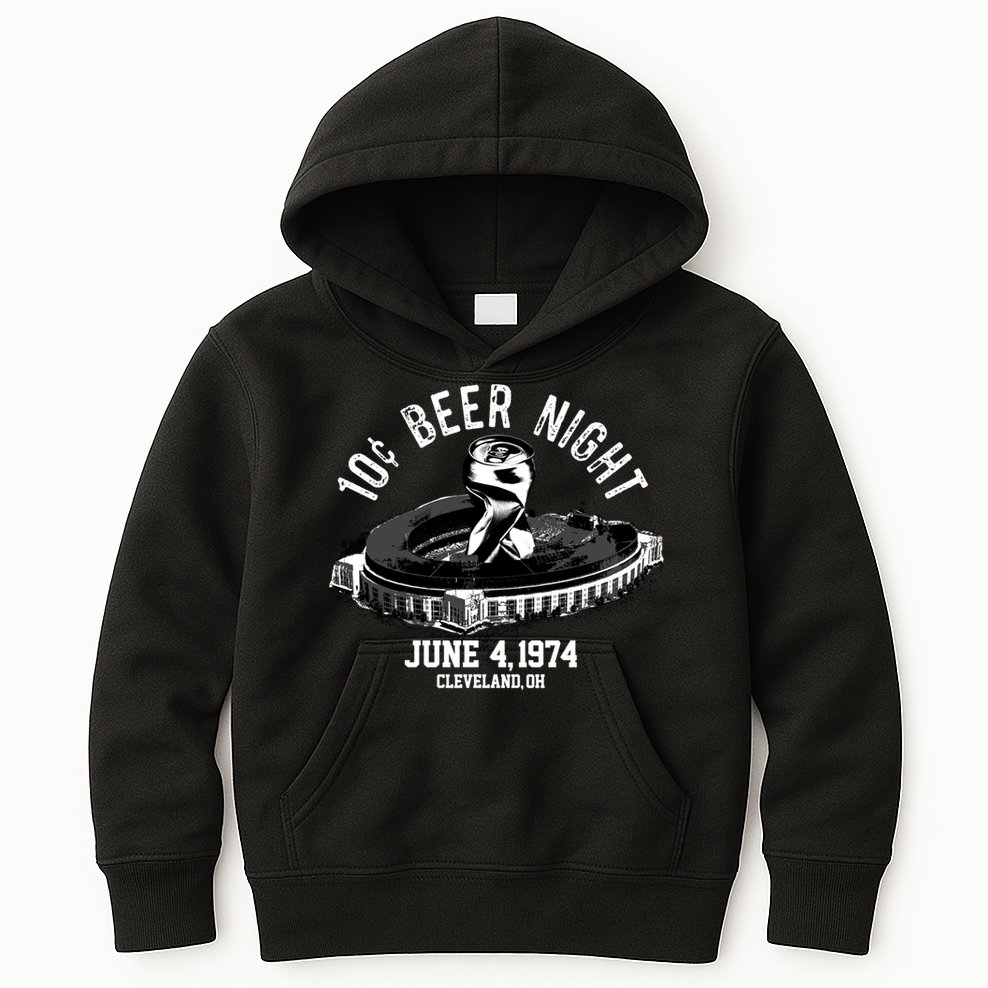 Ten Cent Beer Night Cleveland CLE Baseball Kids Hoodie