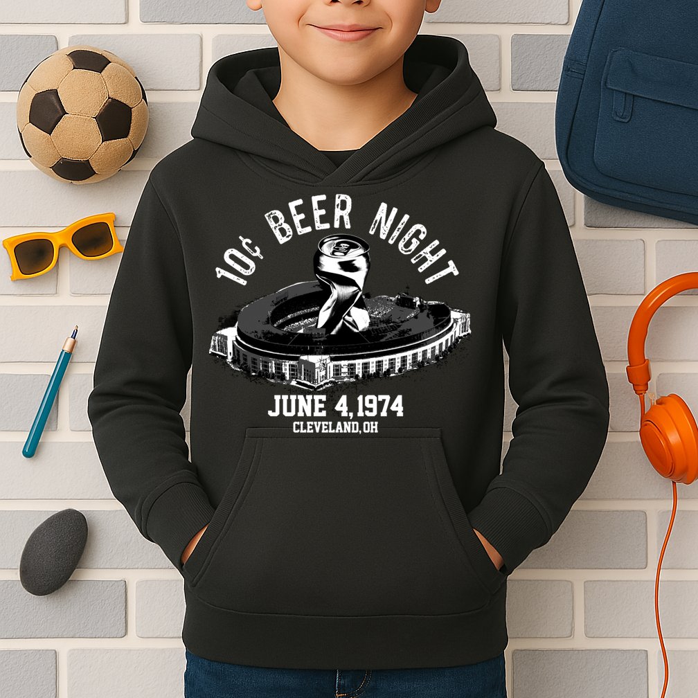 Ten Cent Beer Night Cleveland CLE Baseball Kids Hoodie