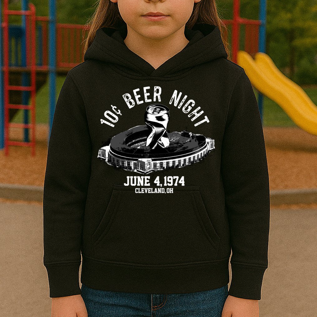 Ten Cent Beer Night Cleveland CLE Baseball Kids Hoodie