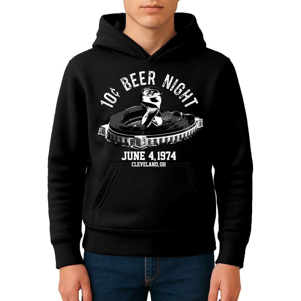 Ten Cent Beer Night Cleveland CLE Baseball Kids Hoodie