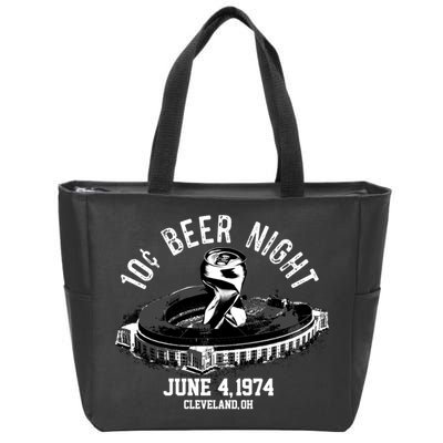Ten Cent Beer Night Cleveland CLE Baseball Zip Tote Bag
