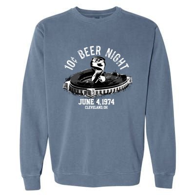 Ten Cent Beer Night Cleveland CLE Baseball Garment-Dyed Sweatshirt