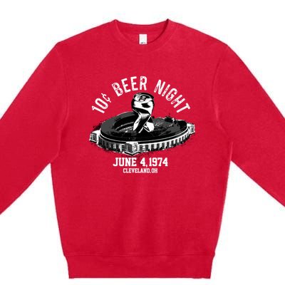 Ten Cent Beer Night Cleveland CLE Baseball Premium Crewneck Sweatshirt