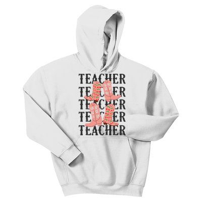 Teacher Cute Boho Cowgirl Boots Wild West Cowboy Rodeo Kids Hoodie