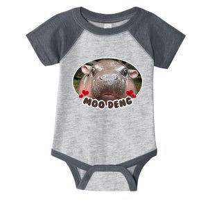 The Cute Baby Hippo Moo Deng Bouncy Pig In Thai Picture Gift Infant Baby Jersey Bodysuit