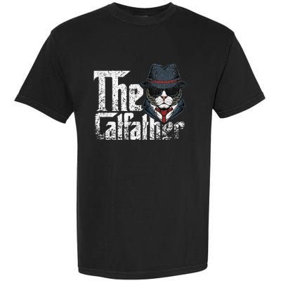 The Catfather Best Birthday Cat Dad Fathersday Garment-Dyed Heavyweight T-Shirt