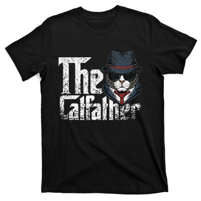 The Catfather Best Birthday Cat Dad Fathersday T-Shirt