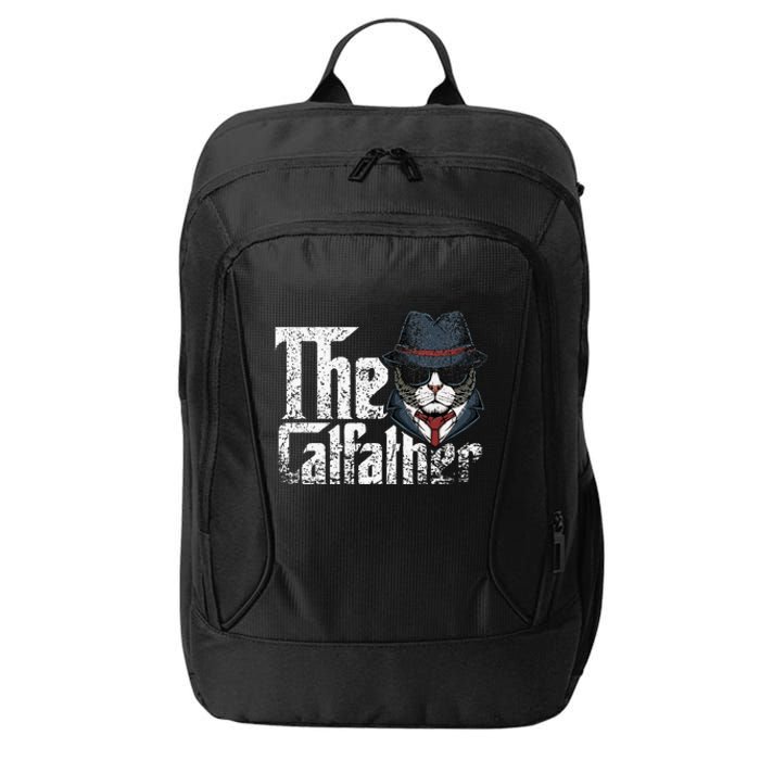 The Catfather Best Birthday Cat Dad Fathersday City Backpack