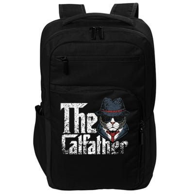 The Catfather Best Birthday Cat Dad Fathersday Impact Tech Backpack