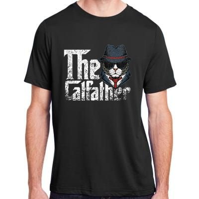 The Catfather Best Birthday Cat Dad Fathersday Adult ChromaSoft Performance T-Shirt