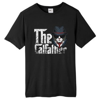 The Catfather Best Birthday Cat Dad Fathersday Tall Fusion ChromaSoft Performance T-Shirt