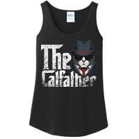 The Catfather Best Birthday Cat Dad Fathersday Ladies Essential Tank