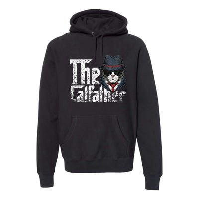 The Catfather Best Birthday Cat Dad Fathersday Premium Hoodie