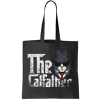 The Catfather Best Birthday Cat Dad Fathersday Tote Bag