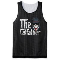 The Catfather Best Birthday Cat Dad Fathersday Mesh Reversible Basketball Jersey Tank