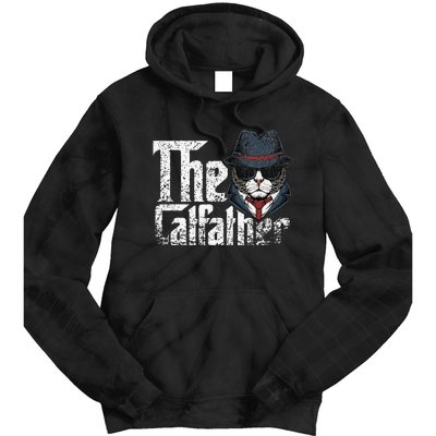 The Catfather Best Birthday Cat Dad Fathersday Tie Dye Hoodie