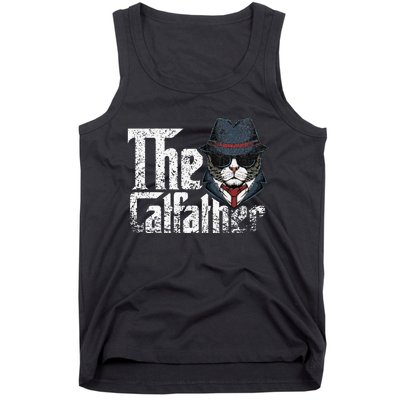 The Catfather Best Birthday Cat Dad Fathersday Tank Top