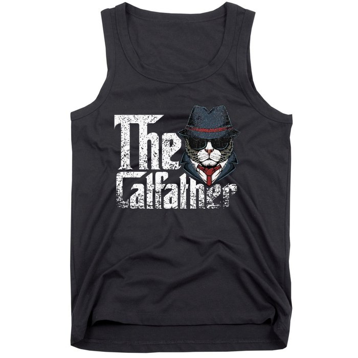 The Catfather Best Birthday Cat Dad Fathersday Tank Top