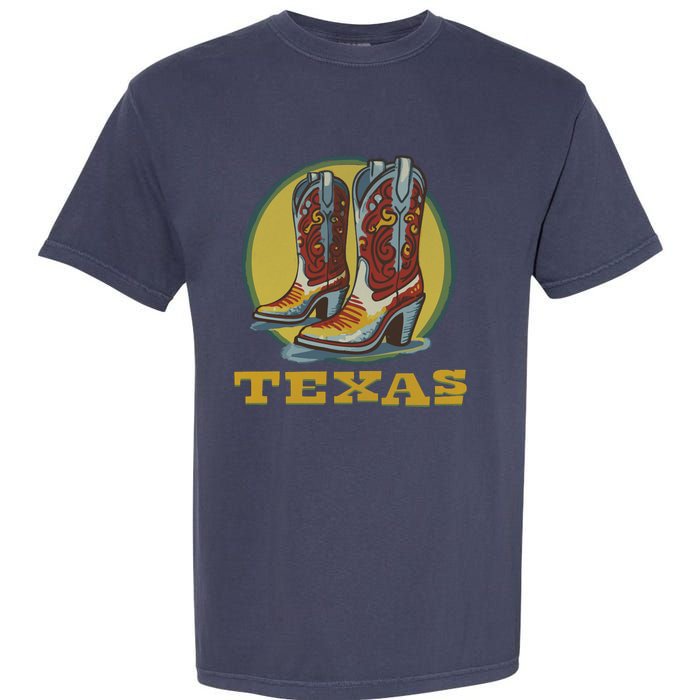 Texas Cowboy BootsVintage Garment-Dyed Heavyweight T-Shirt