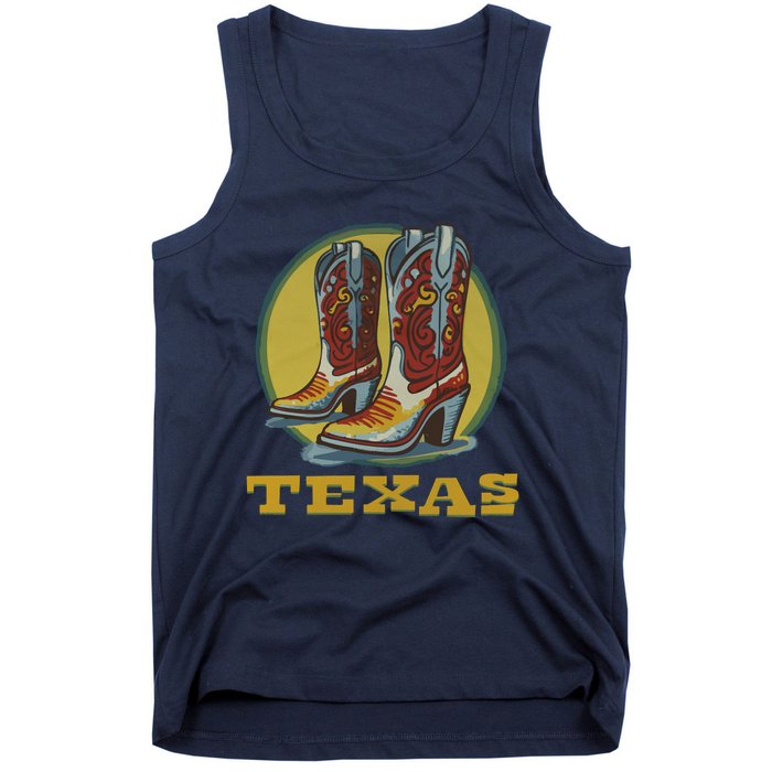 Texas Cowboy BootsVintage Tank Top