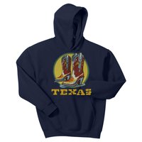 Texas Cowboy BootsVintage Kids Hoodie