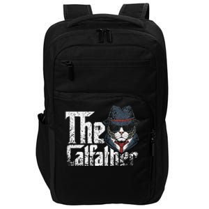 The Catfather Best Birthday Cat Dad Fathersday Funny Gift Impact Tech Backpack