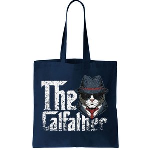 The Catfather Best Birthday Cat Dad Fathersday Funny Gift Tote Bag