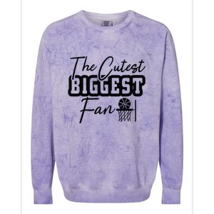 The Cutest Biggest Fan Gift For Basketball Team Sport Bball Colorblast Crewneck Sweatshirt