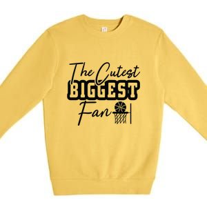 The Cutest Biggest Fan Gift For Basketball Team Sport Bball Premium Crewneck Sweatshirt