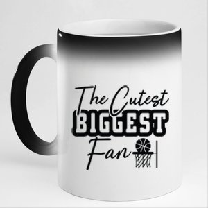 The Cutest Biggest Fan Gift For Basketball Team Sport Bball 11oz Black Color Changing Mug