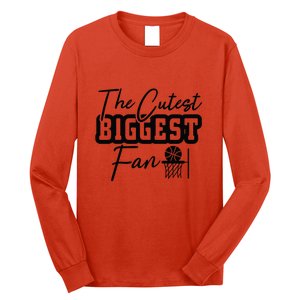 The Cutest Biggest Fan Gift For Basketball Team Sport Bball Long Sleeve Shirt