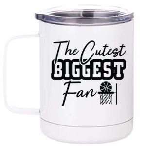 The Cutest Biggest Fan Gift For Basketball Team Sport Bball 12 oz Stainless Steel Tumbler Cup