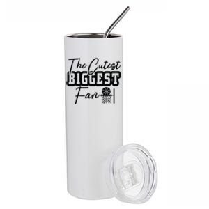 The Cutest Biggest Fan Gift For Basketball Team Sport Bball Stainless Steel Tumbler