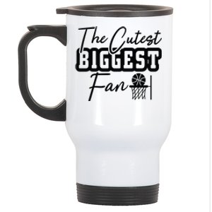 The Cutest Biggest Fan Gift For Basketball Team Sport Bball Stainless Steel Travel Mug