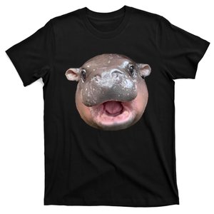 The Cute Baby Hippo Face Moo Deng Bouncy Pig Gift T-Shirt