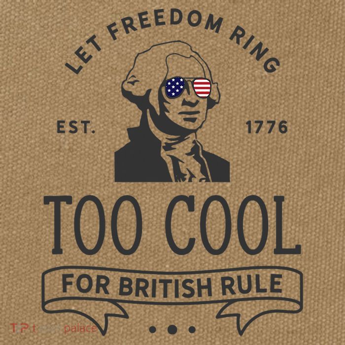 Too Cool British Rule / Funny 4th Of July George Washington Cotton Canvas Backpack