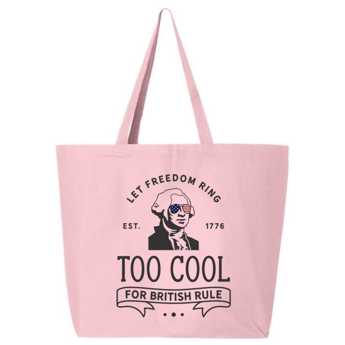 Too Cool British Rule / Funny 4th Of July George Washington 25L Jumbo Tote