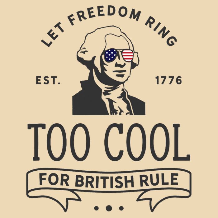 Too Cool British Rule / Funny 4th Of July George Washington Bag