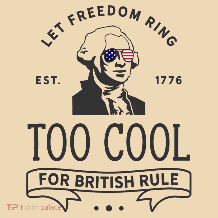 Too Cool British Rule / Funny 4th Of July George Washington Zip Tote Bag