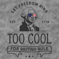 Too Cool British Rule / Funny 4th Of July George Washington Tall Hoodie
