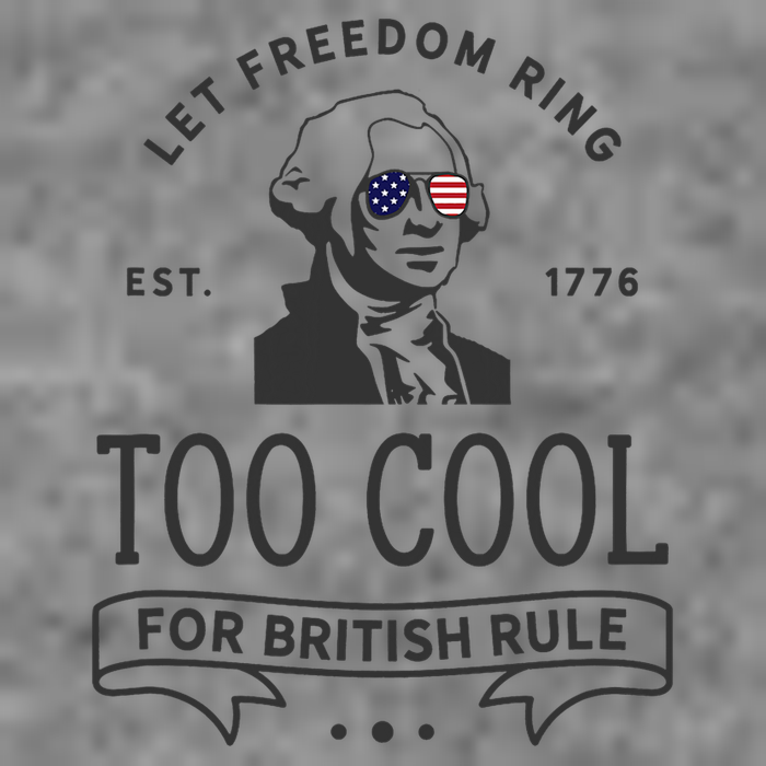 Too Cool British Rule / Funny 4th Of July George Washington Tall Hoodie