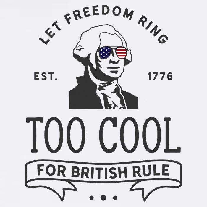 Too Cool British Rule / Funny 4th Of July George Washington Garment-Dyed Sweatshirt