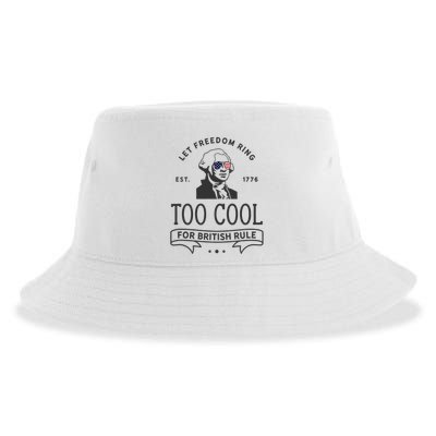 Too Cool British Rule / Funny 4th Of July George Washington Sustainable Bucket Hat